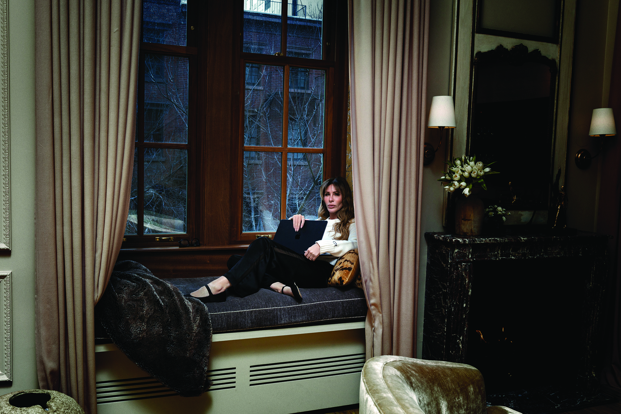 Carole Radziwill at her window seat