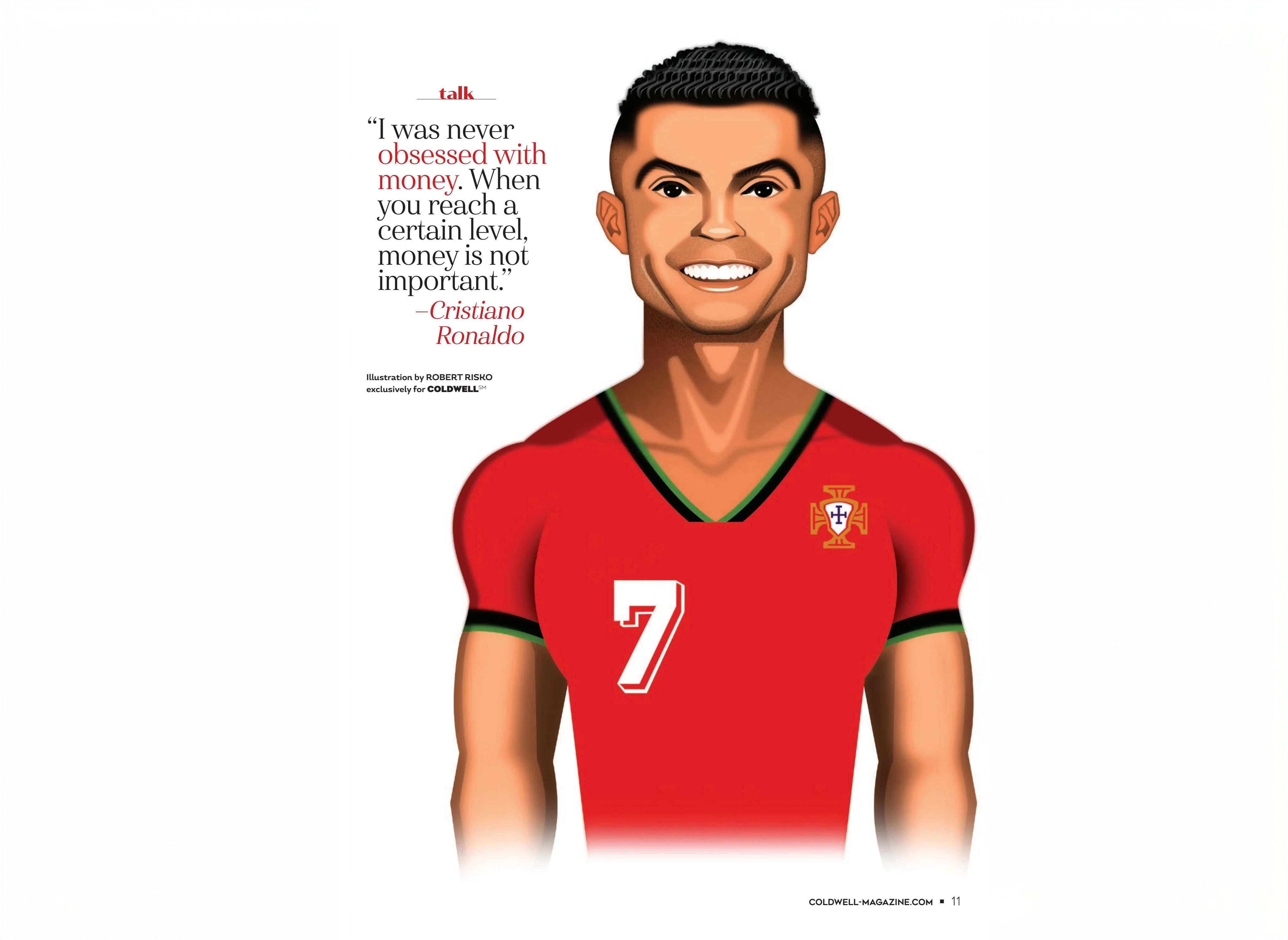 Cristiano Ronaldy Illustration by Robert Risko